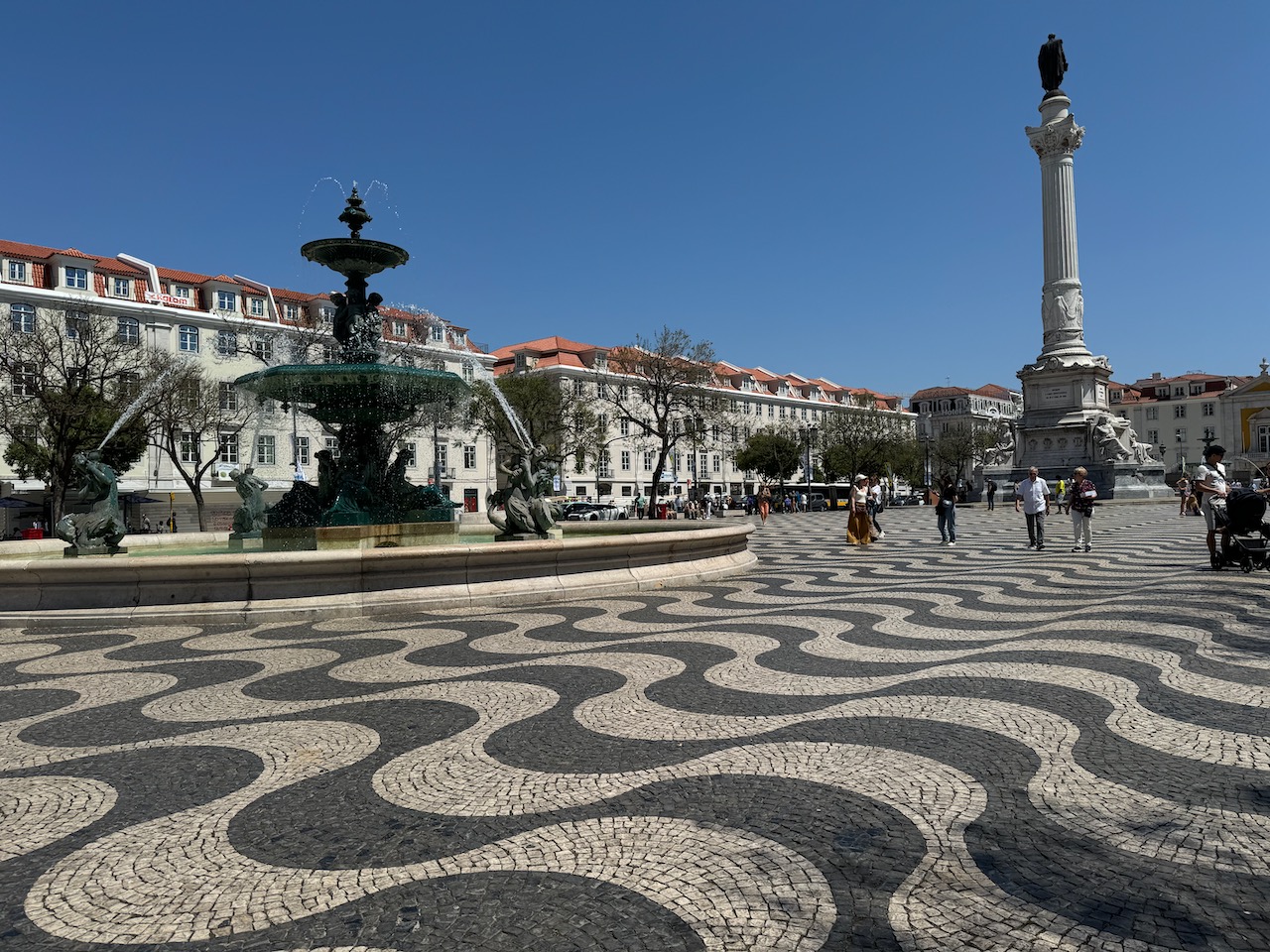 de view of Rossio Square, Lisbon