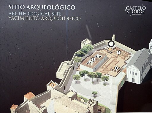 Rendering of archeological dig at the Castelo de Sâo Jorge, Lisbon.