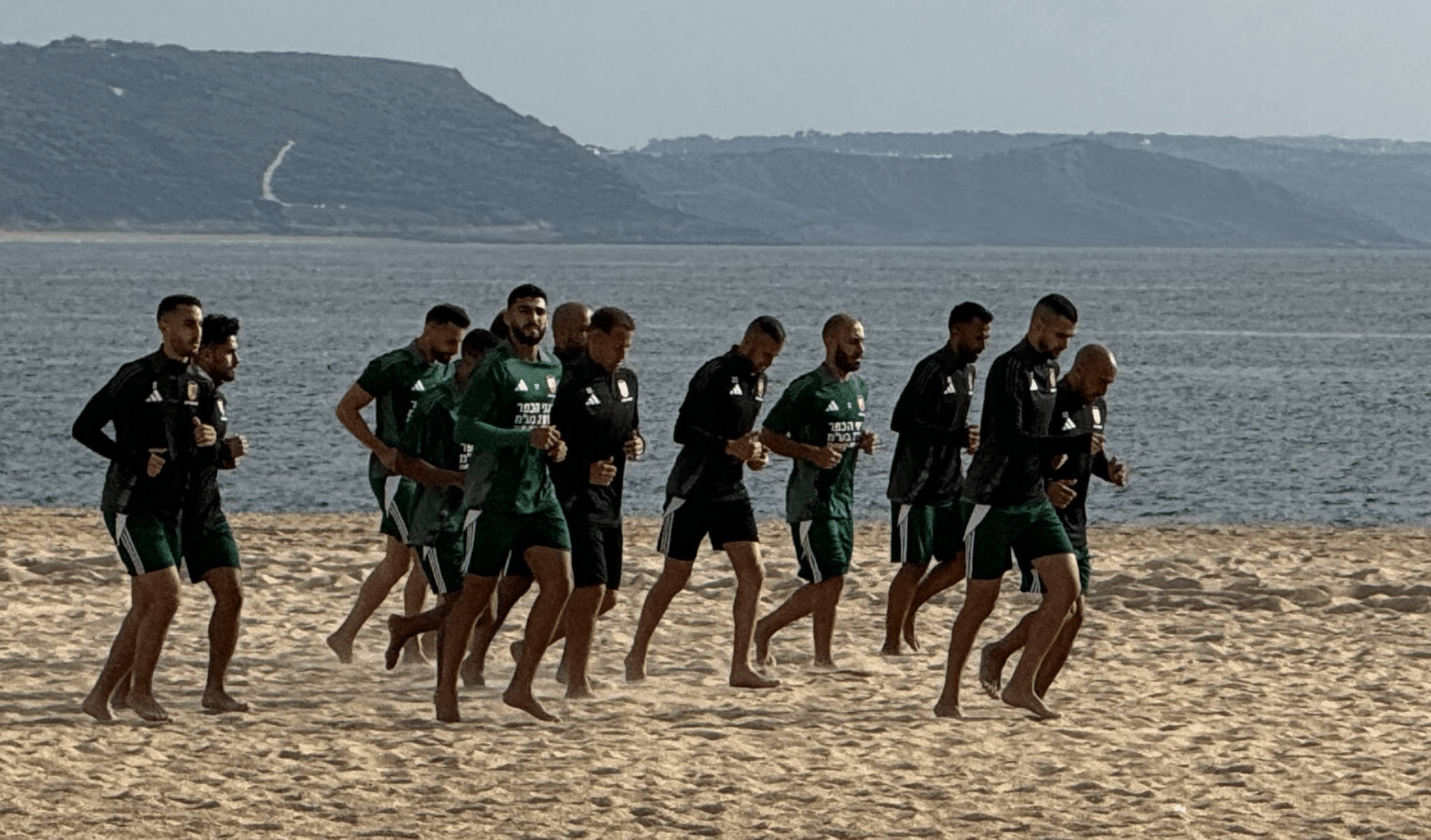 Closeup of Closeup of Israeli Beach Soccer Kfar Quasim Falfala