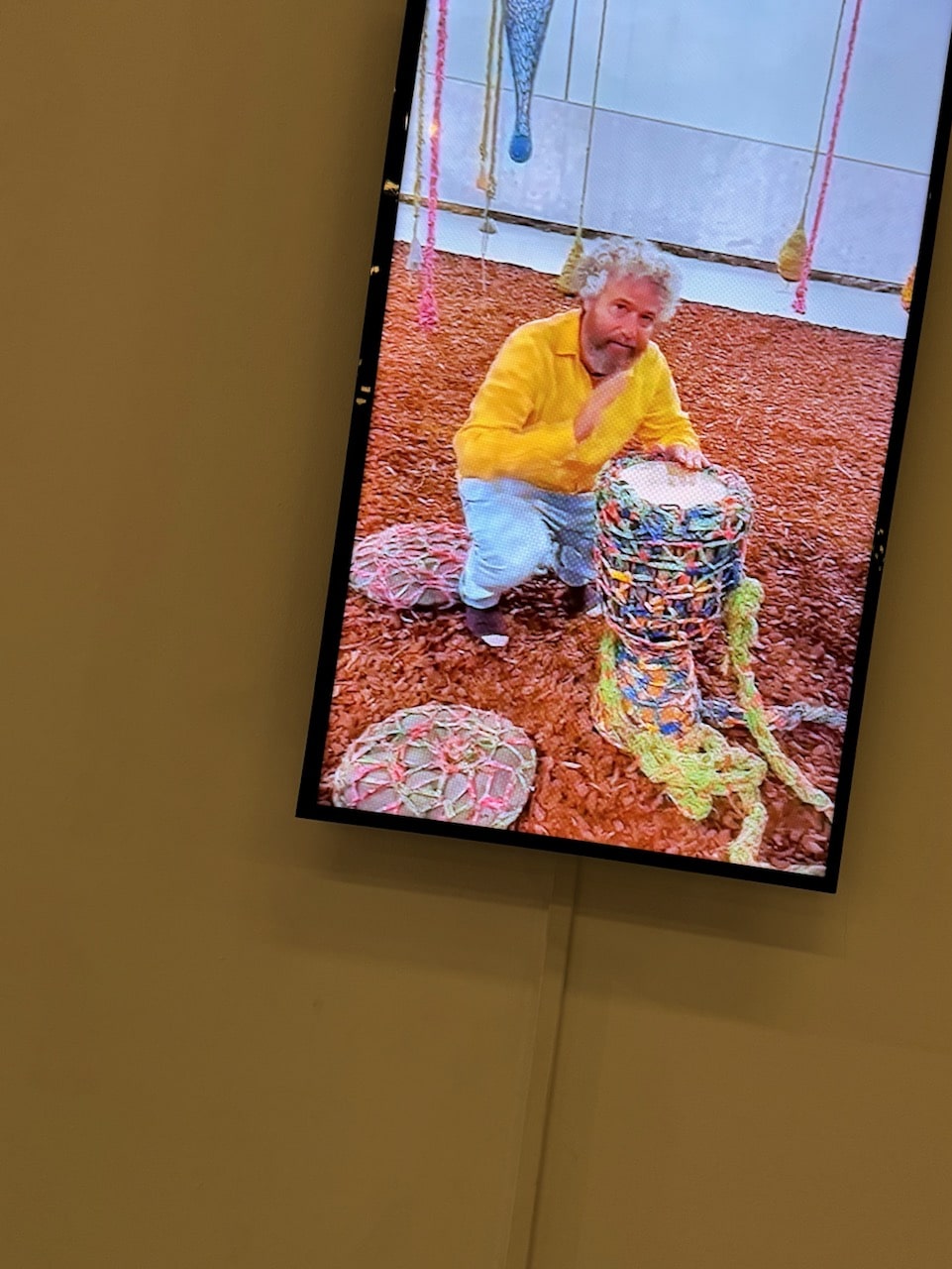 Photo of video of Ernesto Neto 