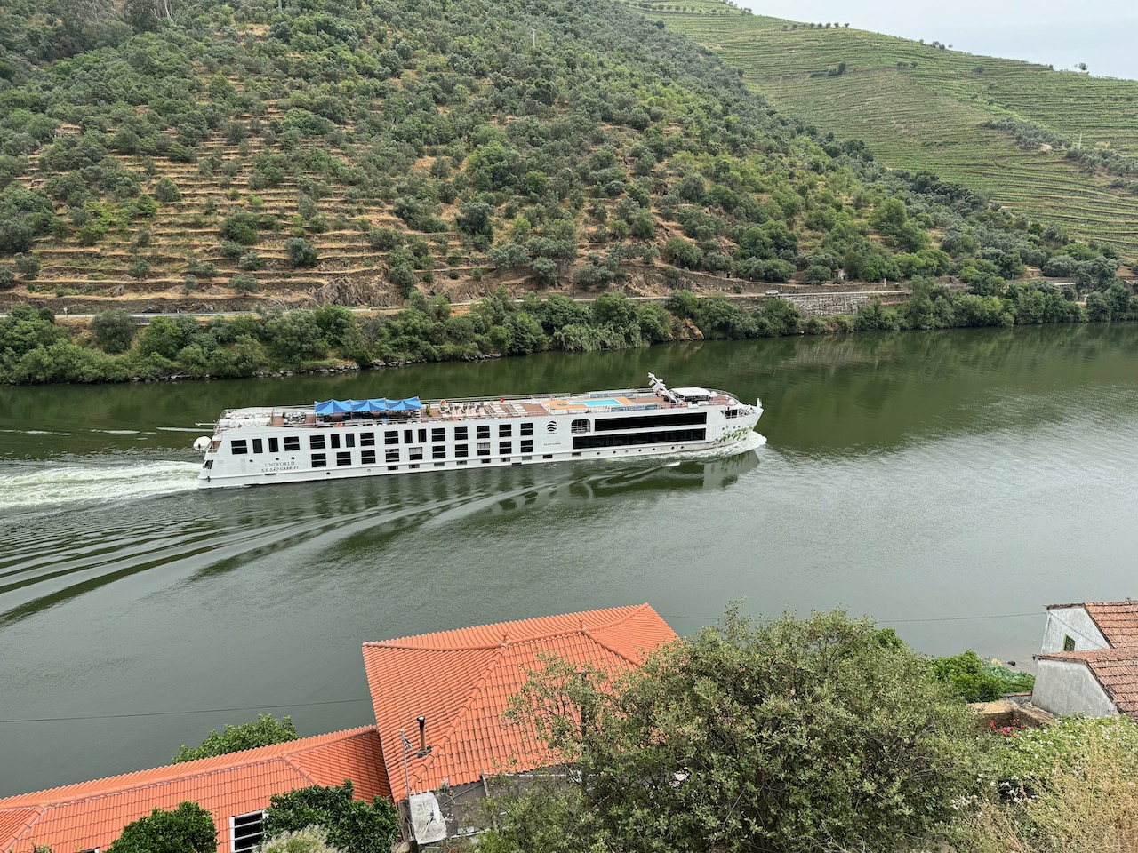 Uniword cruise ship on the Douro River. 