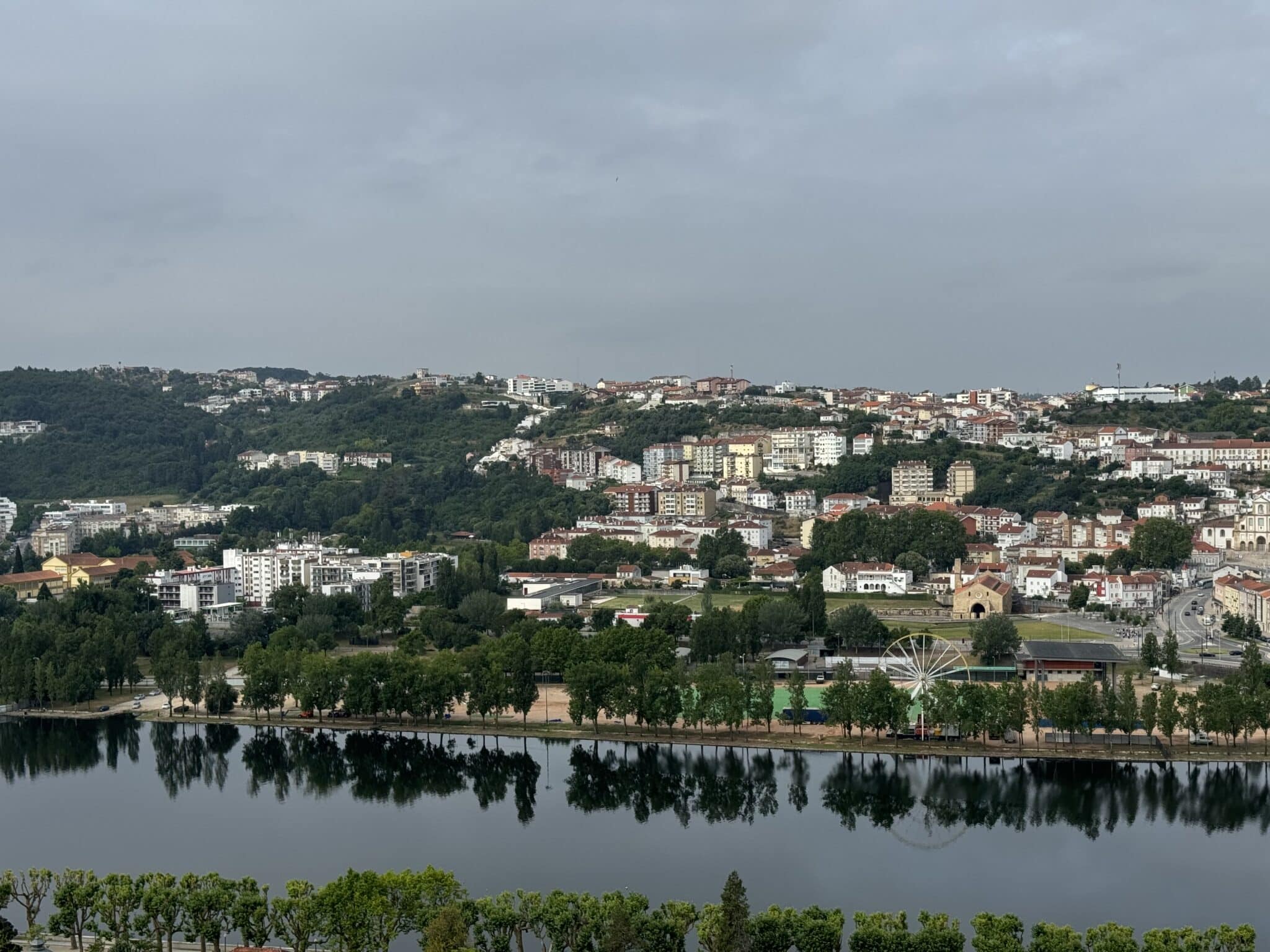 Mondego Ferris wheel view from our room in Coimbra. Photo by ConsumerMojo.com 