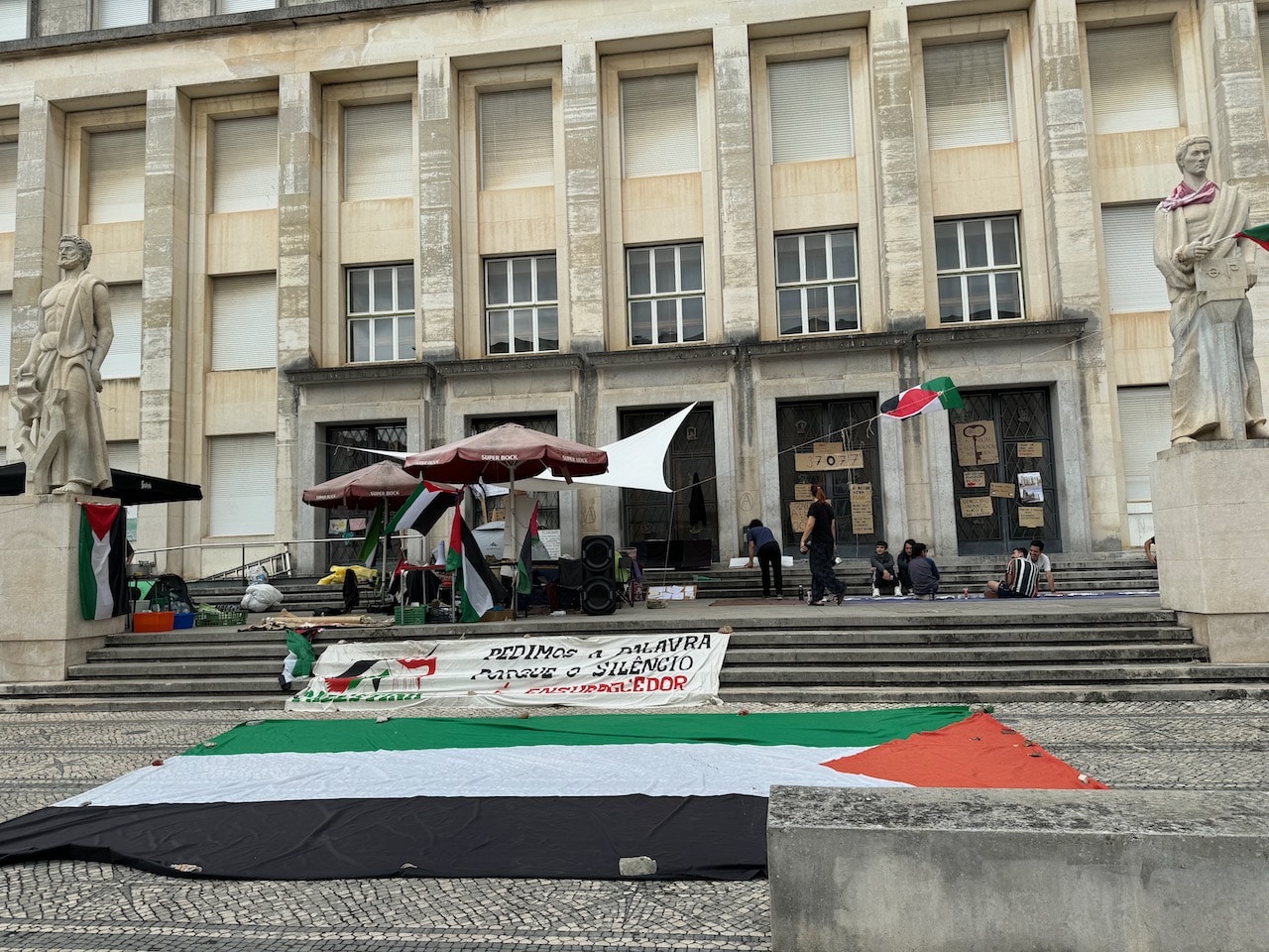 Pro Palestinian encampment in Coimbra at the university. 