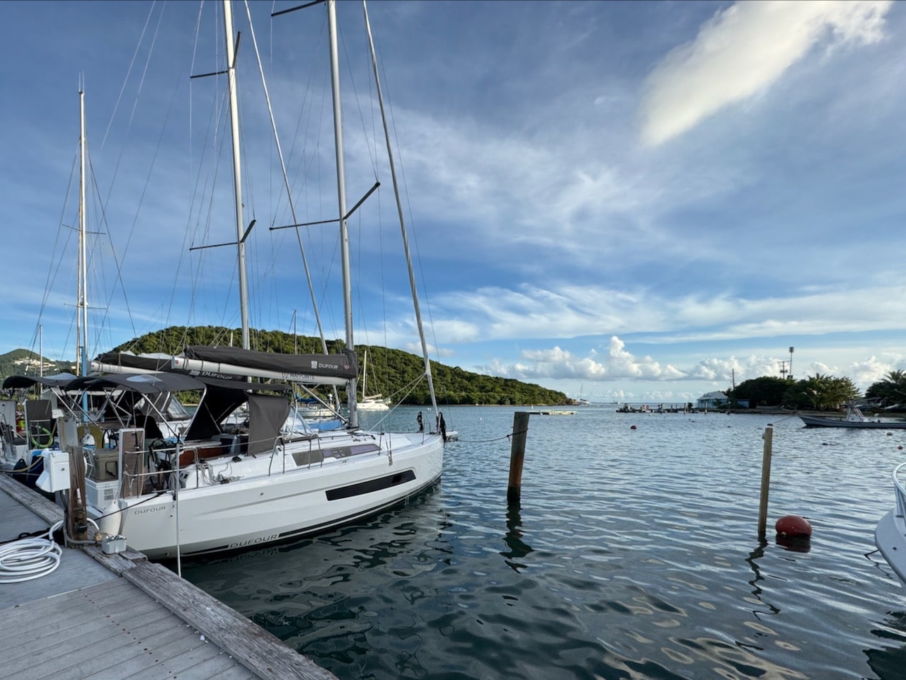 Easy Wind at the Waypoints dock in Frenchtown, St. Thomas, U.S. V.I.