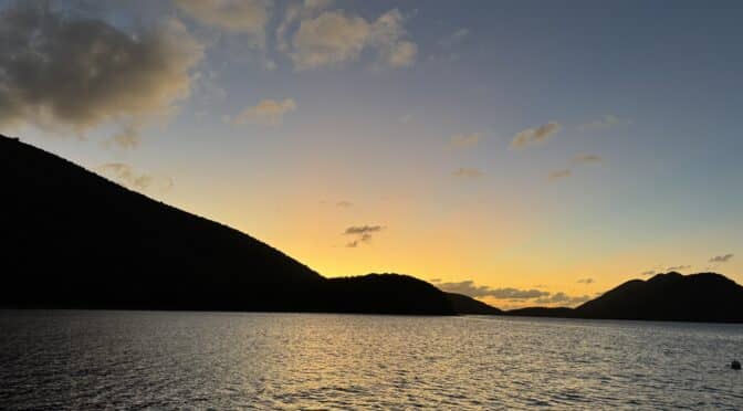 Sunset in Leinster Bay off of St. John, U.S.V.I. Photo by ConsumerMojo.com