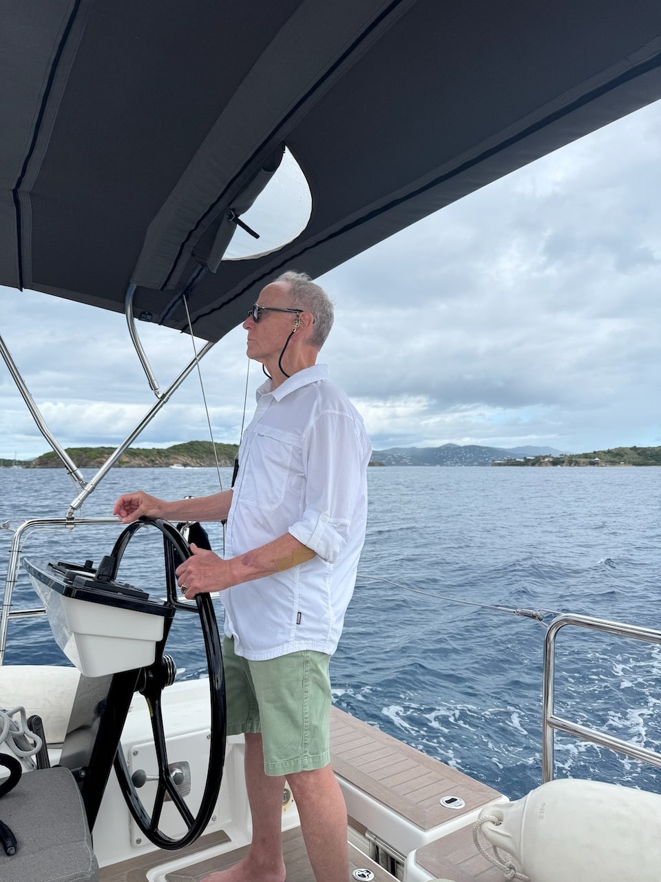 Nick Taylor at the helm of Easy Wind