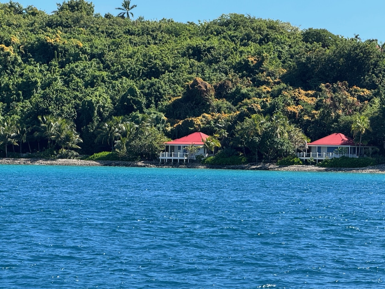 Two cottages on Great Thatch, B.V.I. Photo by ConsumerMojo.com